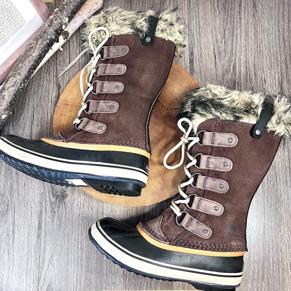 *Sorel | Joan Of Arctic NL1540-256 Sudan Brown Suede Waterproof Boots Size 7 - Picture 5 of 16